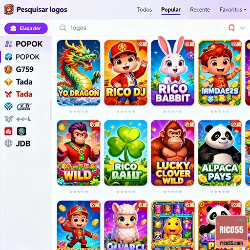 rico55 - app exclusivo - Interface do App